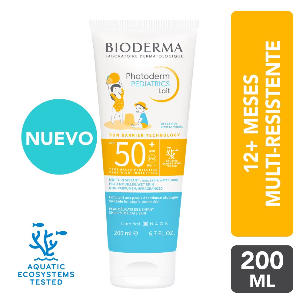 Protector Solar Bioderma Photoderm Pediatrics Lait Spf50+ 200ml